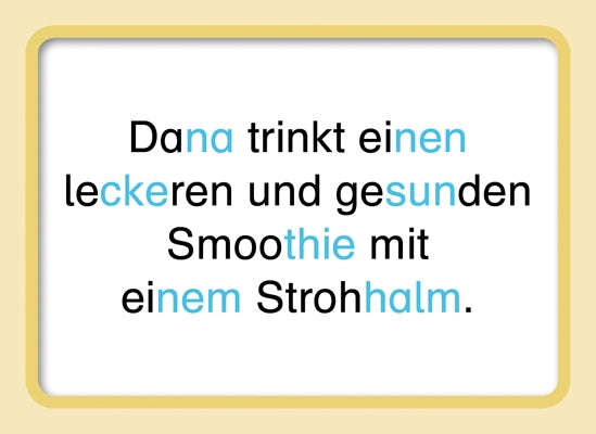 Ich kann Sätze lesen Teil 2 (1-6) in Silbenschreibweise mit Dana und Leander