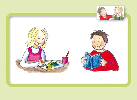 Ich kann Sätze lesen Teil 2 (1-6) in Silbenschreibweise mit Dana und Leander