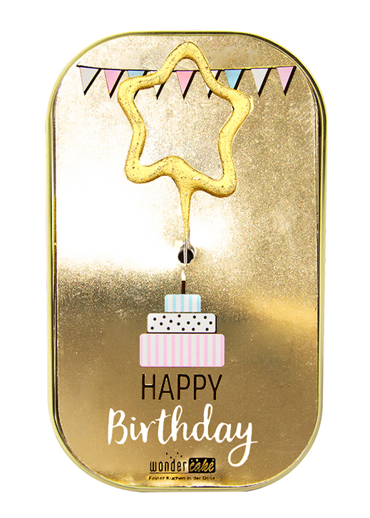 Happy Birthday gold Goldfunkeln Wondercake
