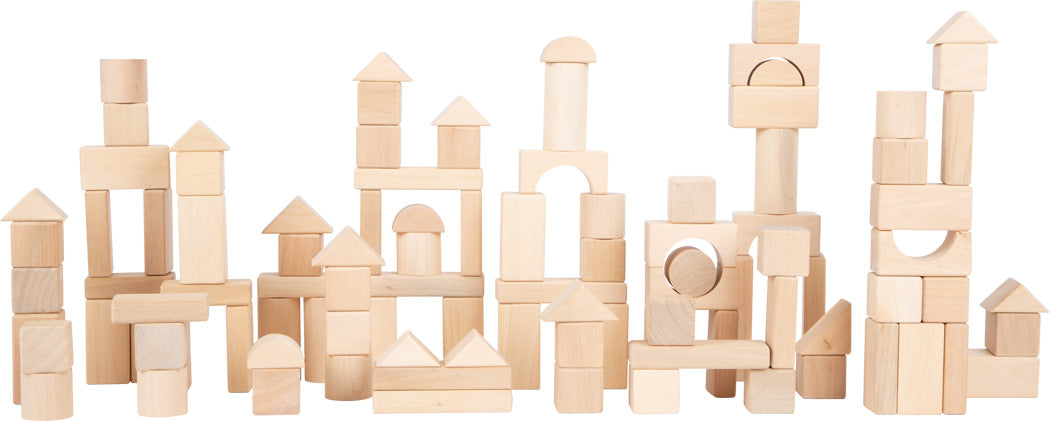 Holzbausteine Natur 100er-Pack im Beutel