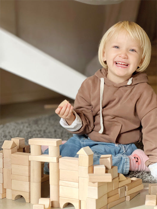 Holzbausteine Natur 100er-Pack im Beutel