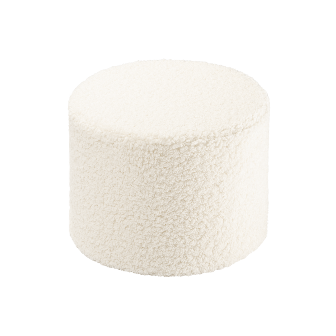 Cream White Pouffe