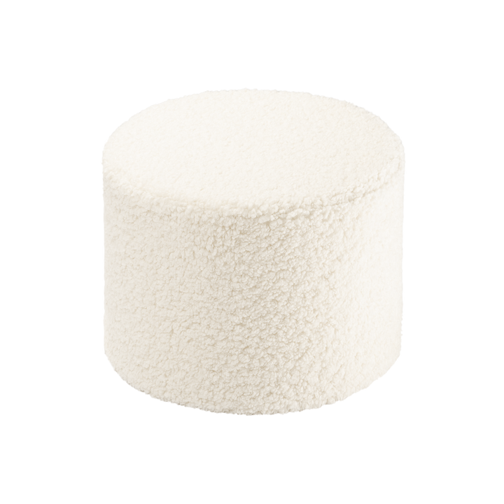 Cream White Pouffe